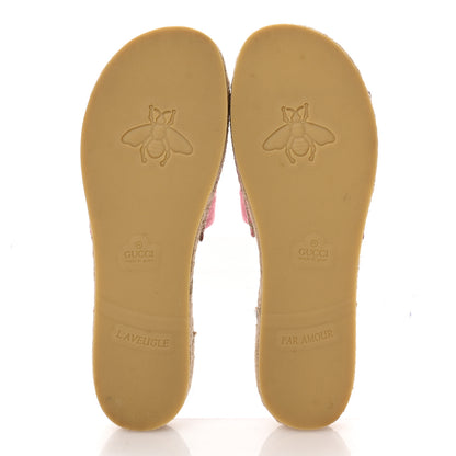 Gucci Canvas Interlocking G Damita Espadrille Sandals 42 Wild Rose 6 of 12