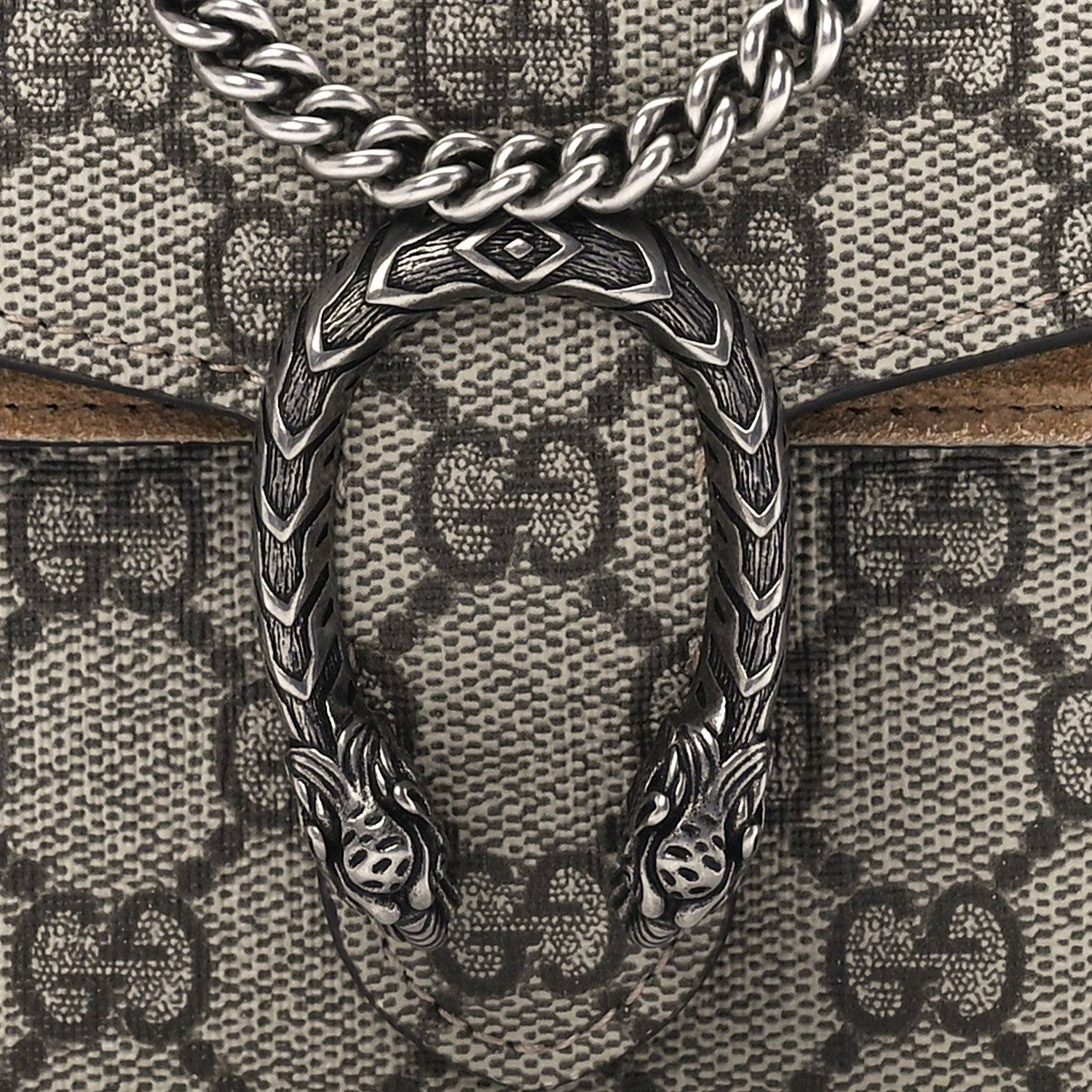 Gucci GG Supreme Monogram Super Mini Dionysus Shoulder Bag Taupe 8 of 11
