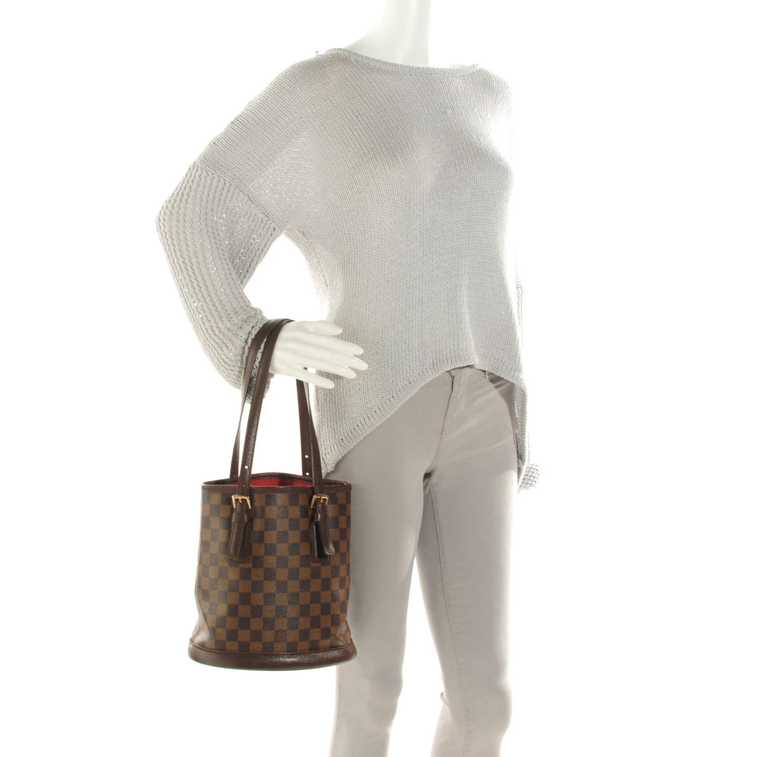 Louis Vuitton Damier Ebene Marais Bucket 23 2 of 8