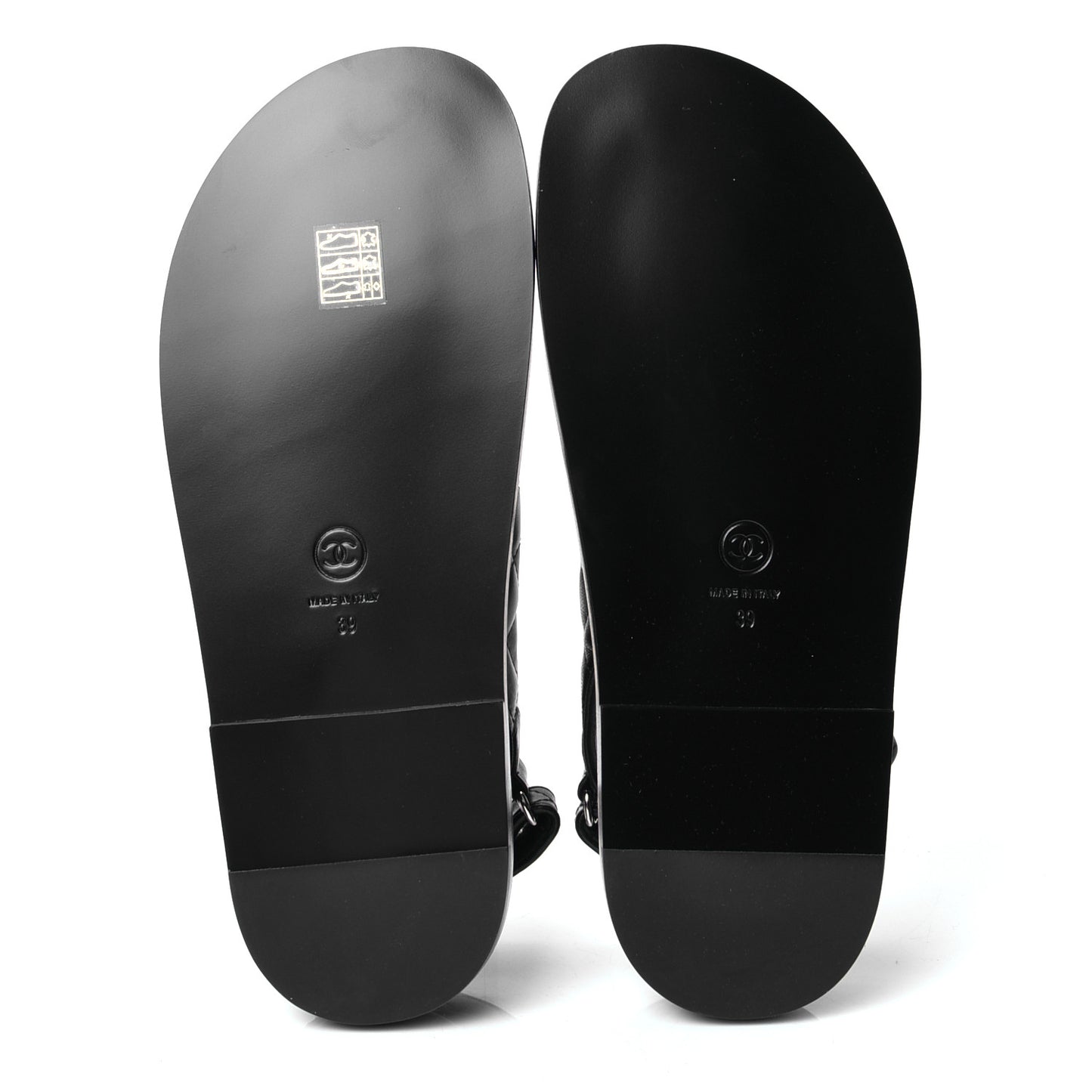 Lambskin Velcro Dad Sandals 39 Black