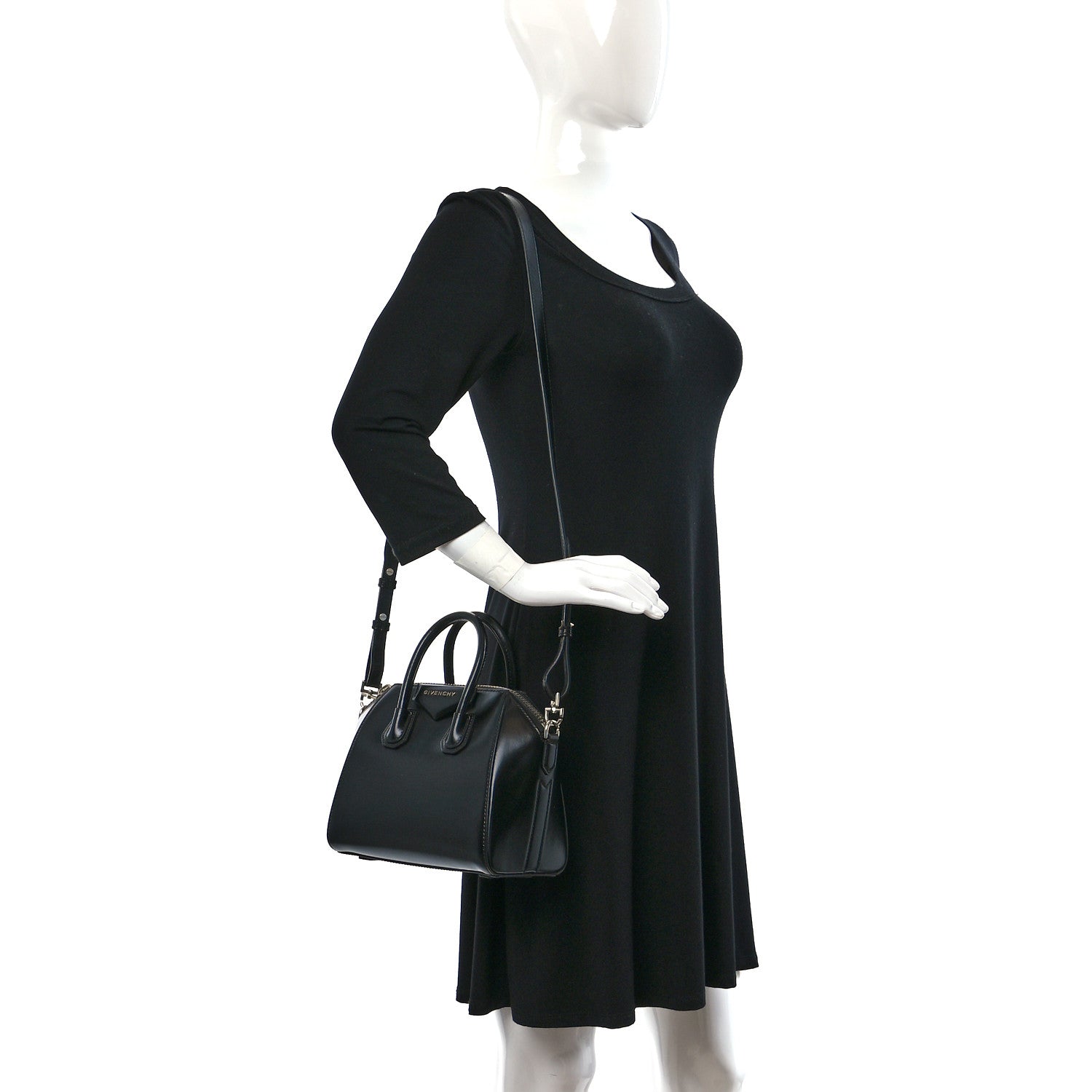 Givenchy Shiny Lord Calfskin Mini Antigona Black 2 of 8
