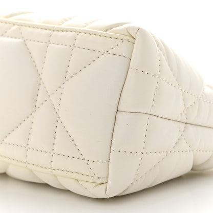 Christian Dior Calfskin Macrocannage Small Diortravel Nomad Pouch Latte 10 of 11