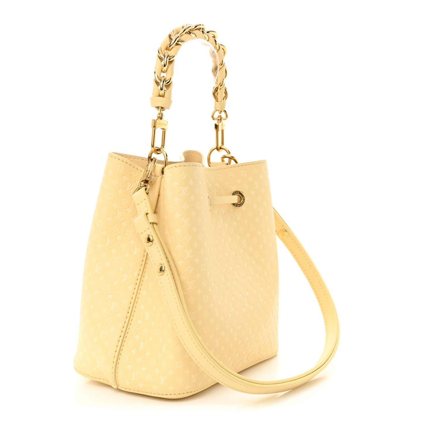 Calfskin Nanogram Embossed Neonoe BB Yellow
