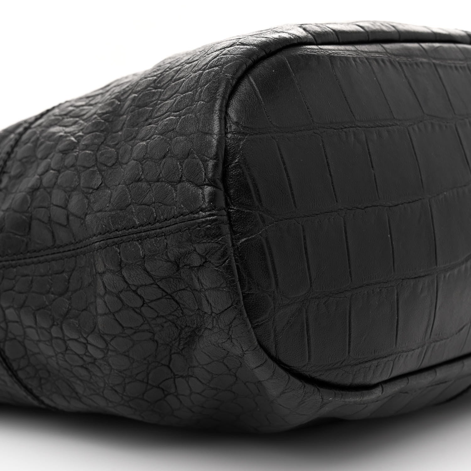 Givenchy Calfskin Crocodile Embossed Medium Nightingale Black 9 of 13