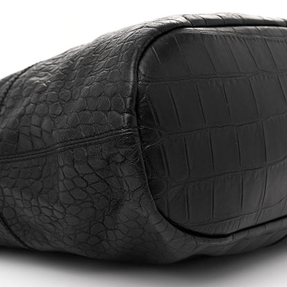 Givenchy Calfskin Crocodile Embossed Medium Nightingale Black 9 of 13
