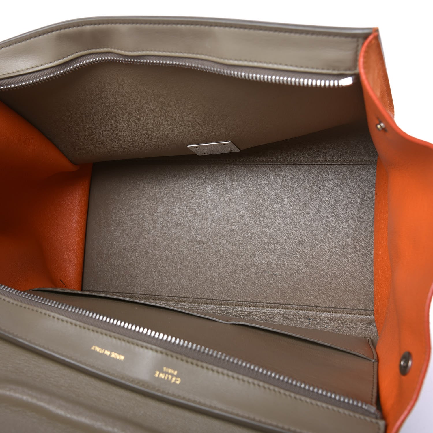 Celine Smooth Calfskin Suede Small Tri-Color Trapeze Orange 5 of 12