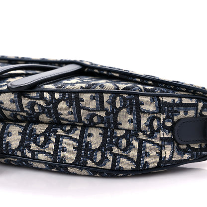 Christian Dior Oblique Saddle Bag Blue 10 of 11