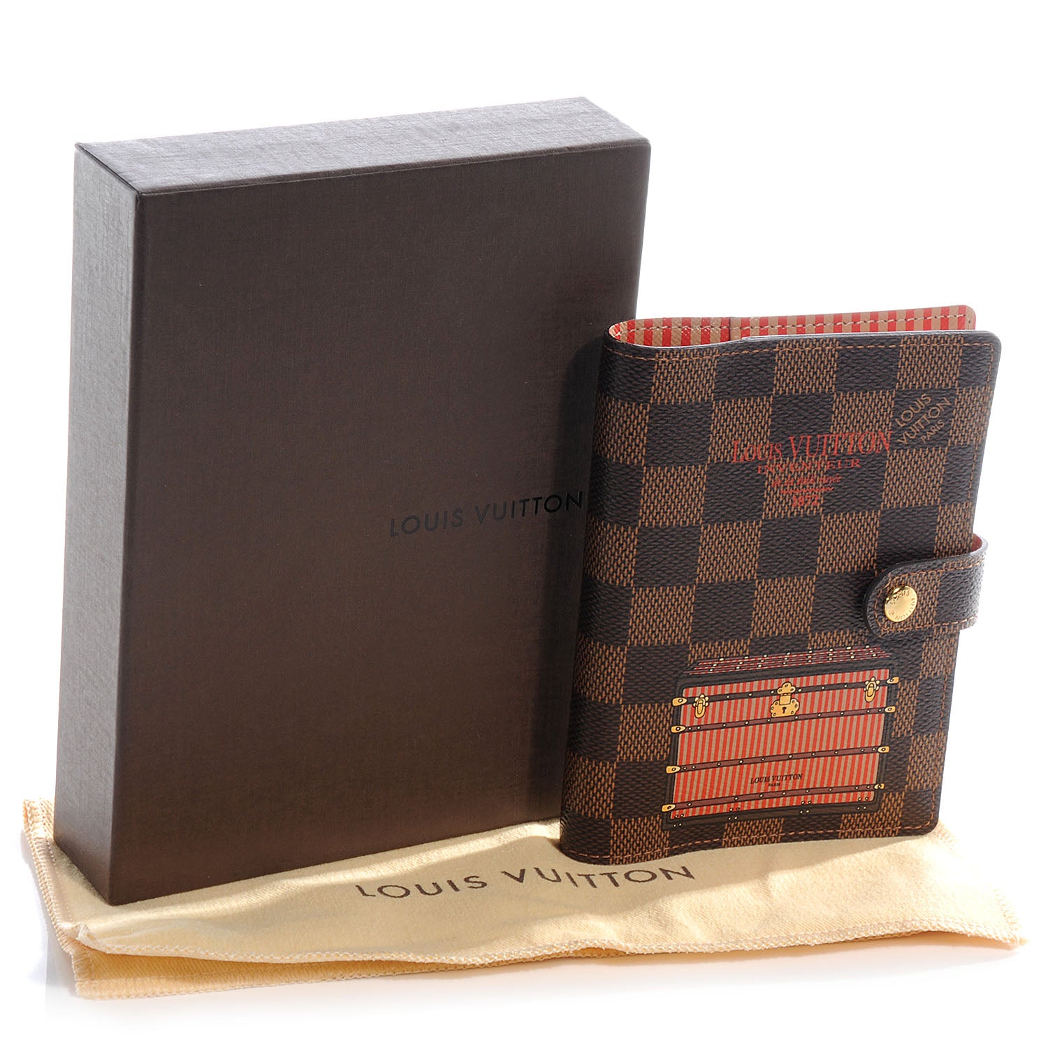 Louis Vuitton Damier Ebene Trunks and Bags Small Ring Agenda 8 of 8