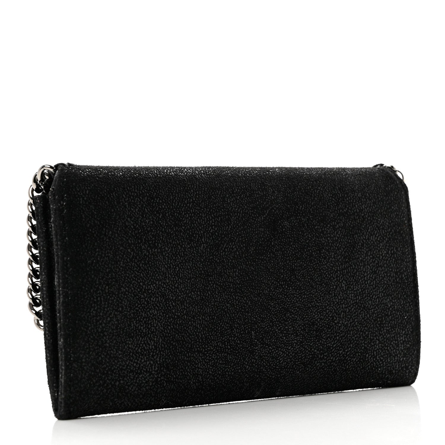 Stella McCartney Shaggy Deer Falabella Flap Wallet Black 3 of 6