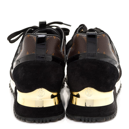 Louis Vuitton Suede Monogram Run Away Sneakers 38.5 Black 5 of 11