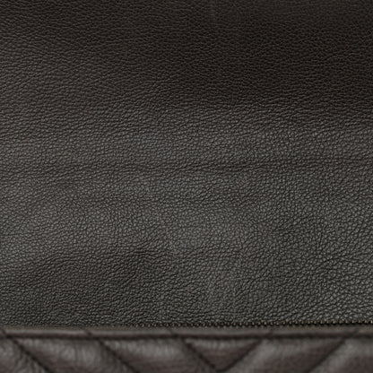 Saint Laurent Sheepskin Matelasse Chevron Monogram Large College Satchel Dark Anthracite 9 of 10
