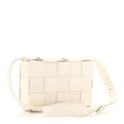 Bottega Veneta Lambskin Maxi Intrecciato Cassette Crossbody Bag White 3 of 25