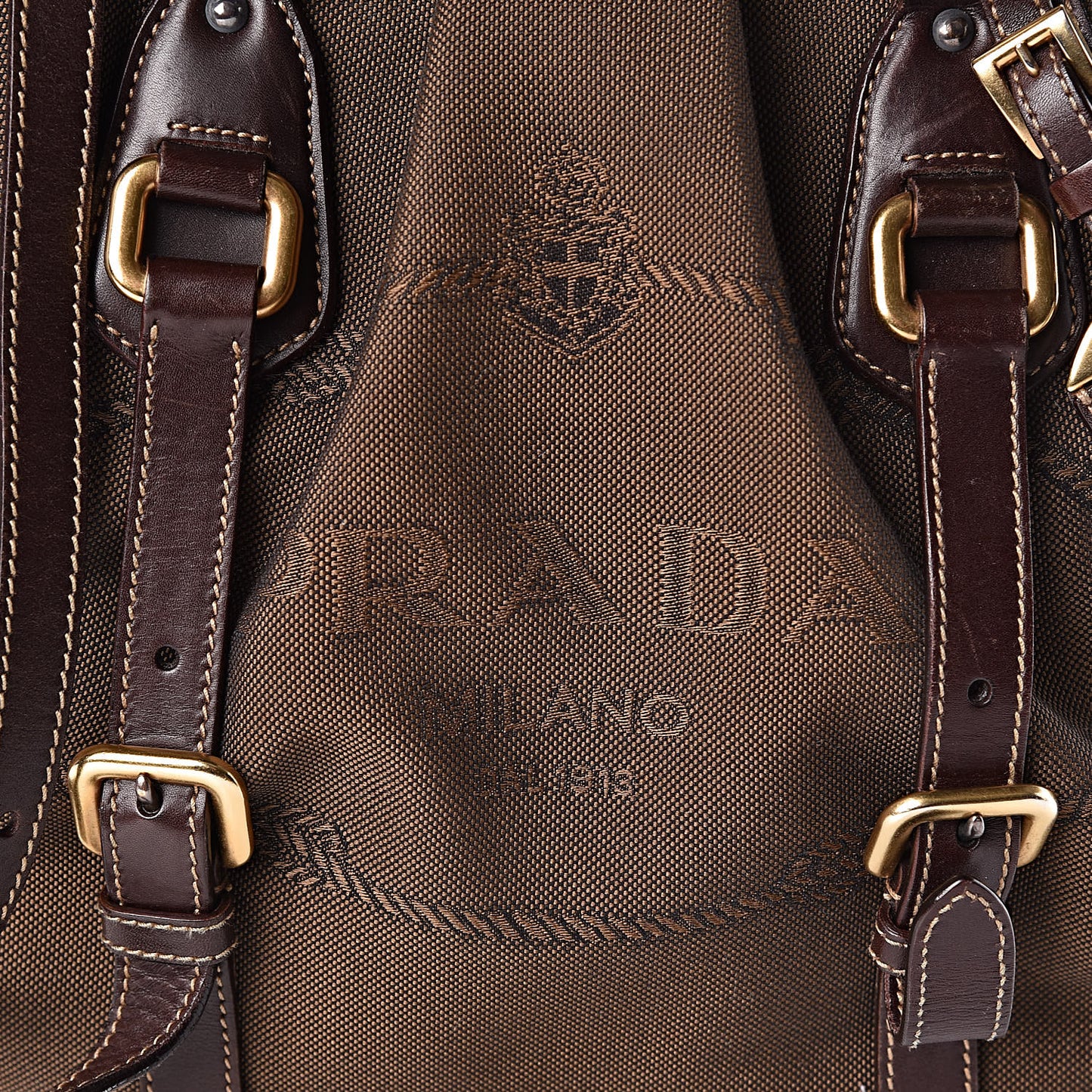 Jacquard Logo Tote Brown