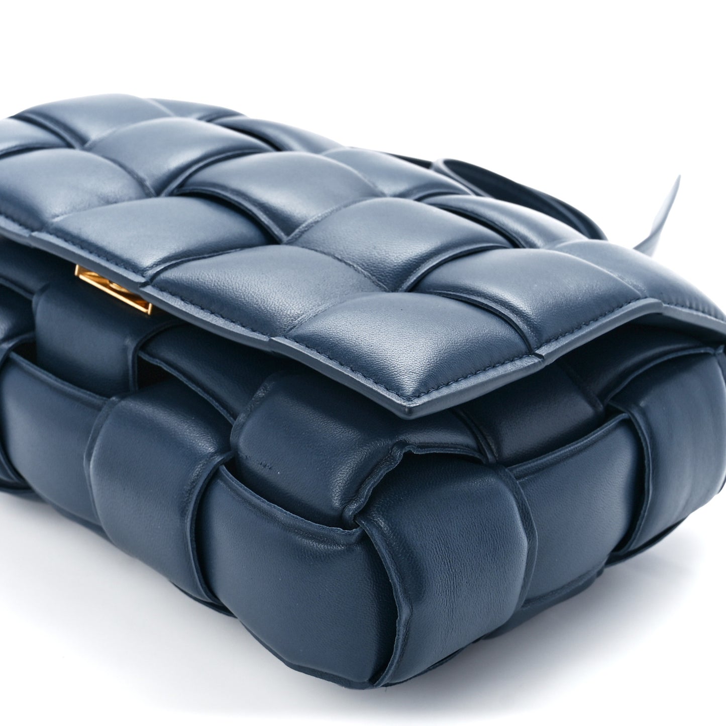 Nappa Maxi Intreccio Padded Cassette Crossbody Bag Cruise