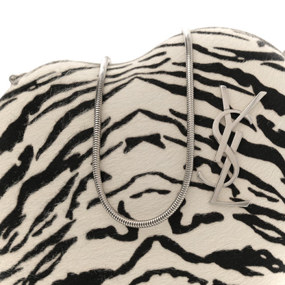 Saint Laurent Pony Hair Zebra Love Box Bag White Black 7 of 9