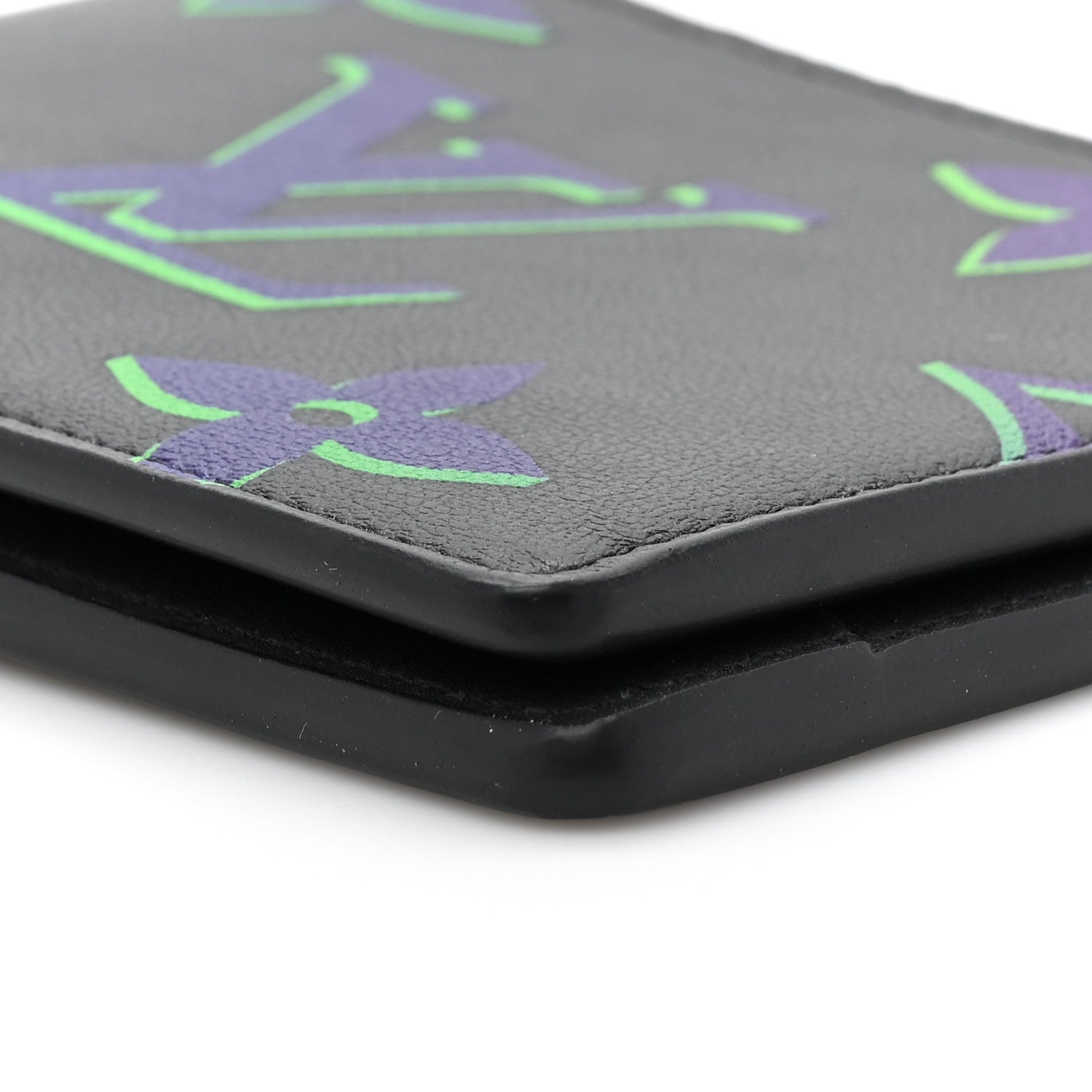 Louis Vuitton Calfskin Monogram Spotlight Multiple Wallet Black Multicolor 9 of 11