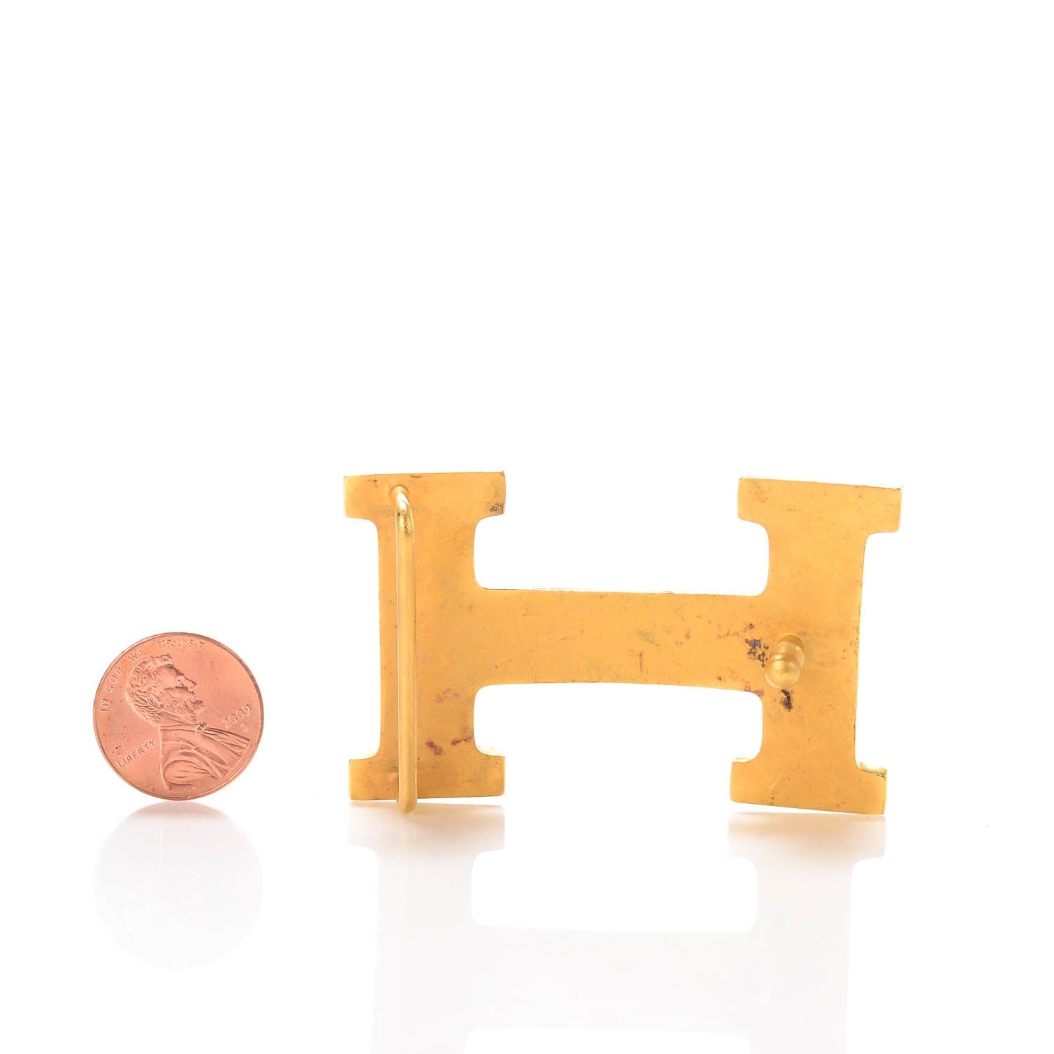 Hermes Polished 32mm H Belt Buckle Gold 2 of 3