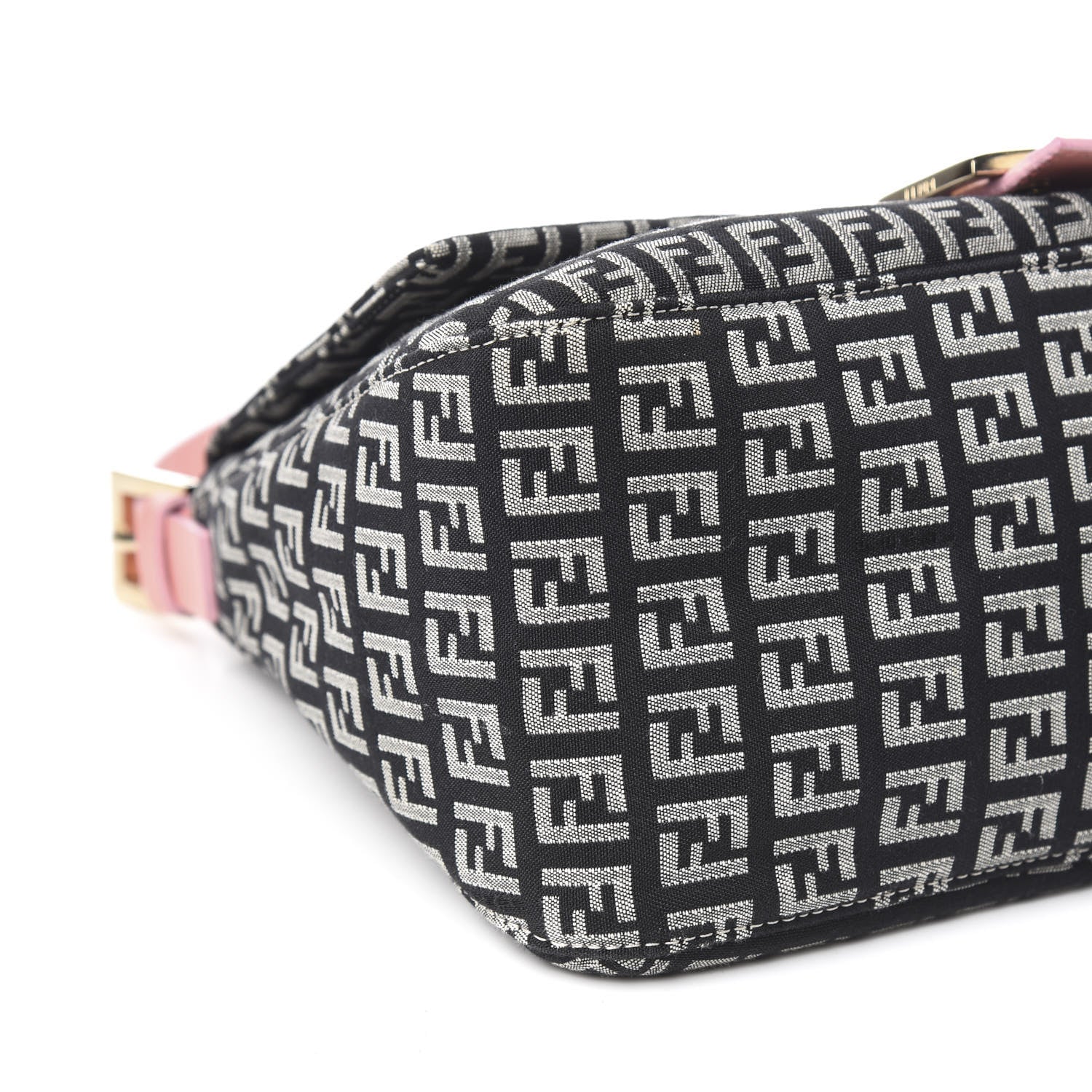 Fendi Zucchino Mama Baguette Navy Pink 8 of 10