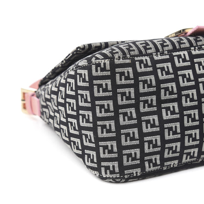 Fendi Zucchino Mama Baguette Navy Pink 8 of 10