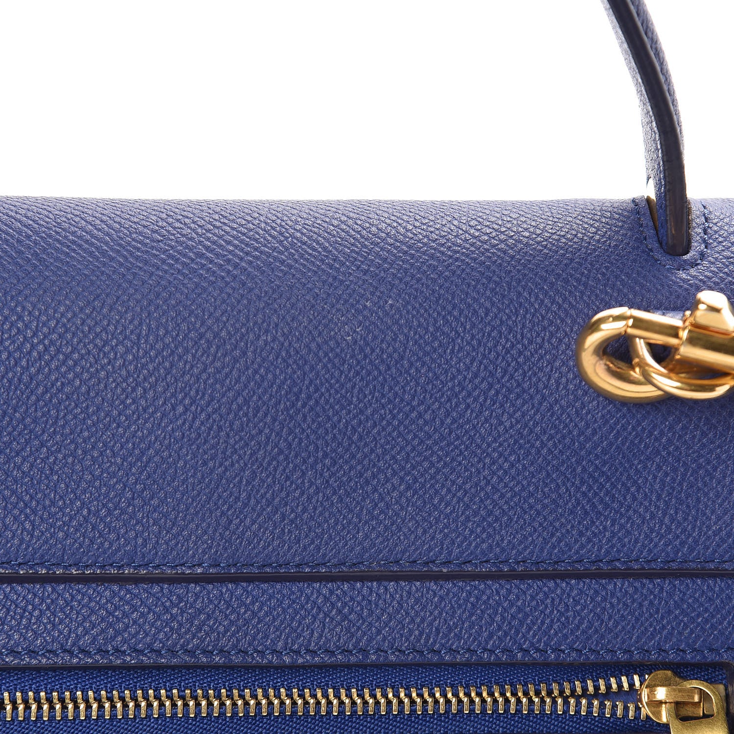 Celine Grained Calfskin Mini Belt Bag Indigo 8 of 11