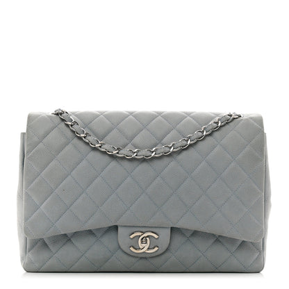 Chanel Iridescent Caviar Quilted Maxi Double Flap Grey 1 of 11