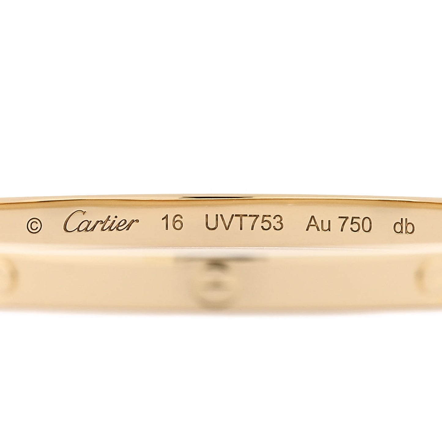 18K Yellow Gold Small LOVE Bracelet 16