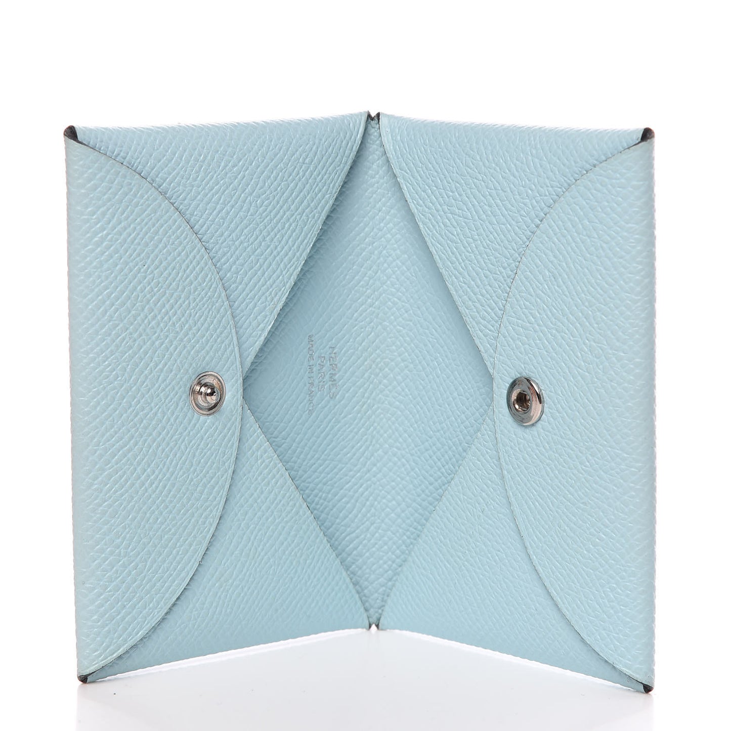 Epsom Calvi Card Case Bleu Zephyr