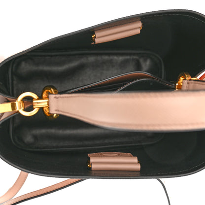 Prada Saffiano Cuir Medium Panier Bucket Bag Cipria Black 5 of 9