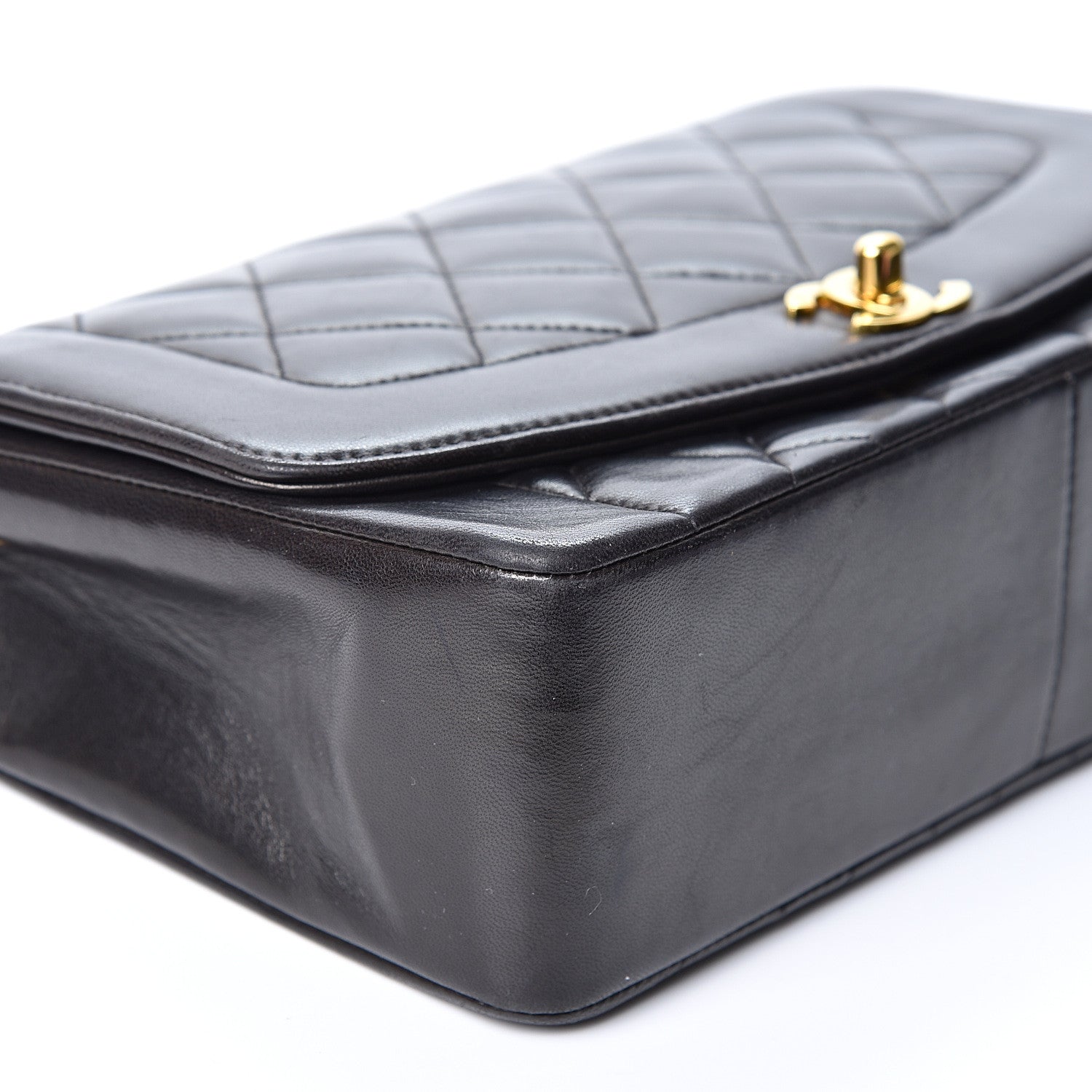 Chanel Lambskin Quilted Medium Single Flap Black 8 of 10