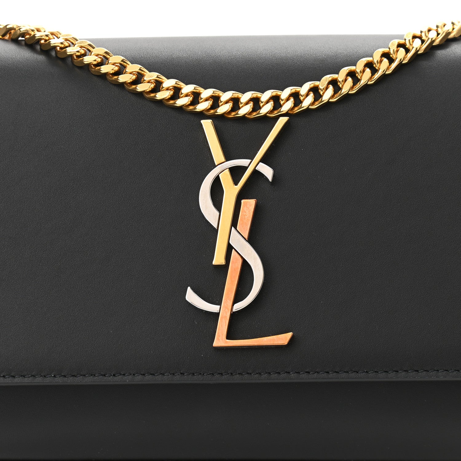 Saint Laurent Calfskin Small Monogram Kate Satchel Black 8 of 11