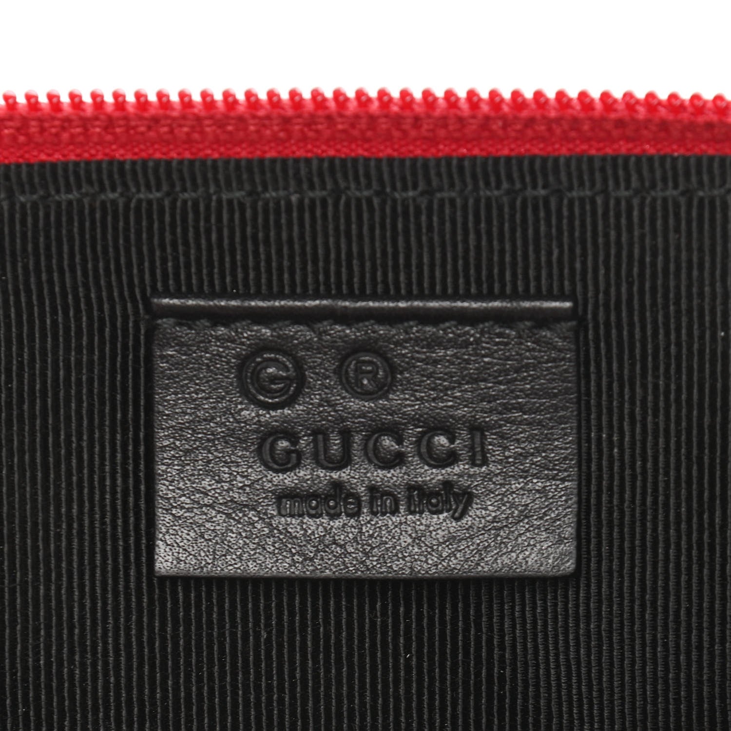 Gucci Calfskin Lizard Embossed Boat Pochette Red 6 of 9