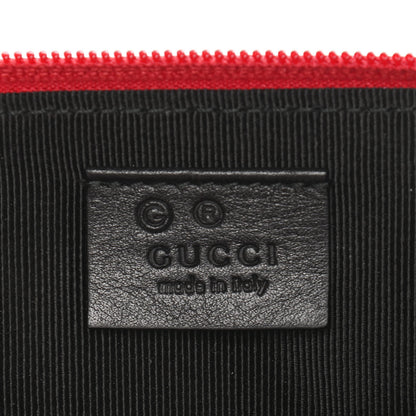 Gucci Calfskin Lizard Embossed Boat Pochette Red 6 of 9