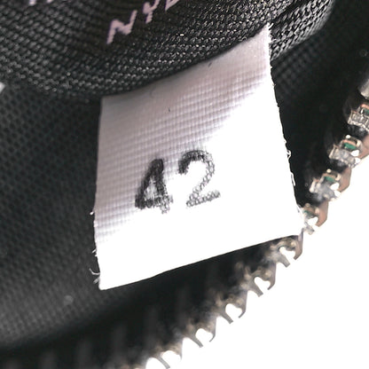 Prada Re-Nylon Pocket Metal Triangle Logo Padded Mini Key Chain Pouch Black 6 of 7