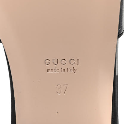 Gucci Malaga Kid GG Marmont Flat Slide Sandals 37 Black 7 of 10