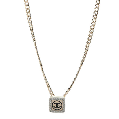 Chanel Metal Crystal CC Square Choker Gold 1 of 7