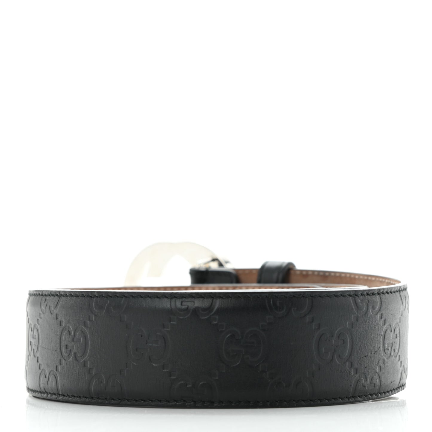 Guccissima Signature Interlocking G 40mm Belt 85 34 Black