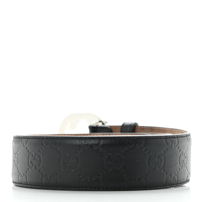 Gucci Guccissima Signature Interlocking G 40mm Belt 85 34 Black 2 of 5