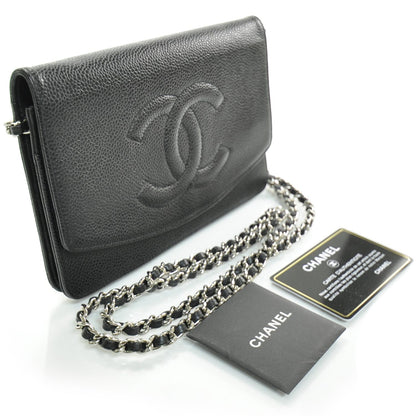Chanel Caviar Wallet on Chain WOC Black 3 of 7
