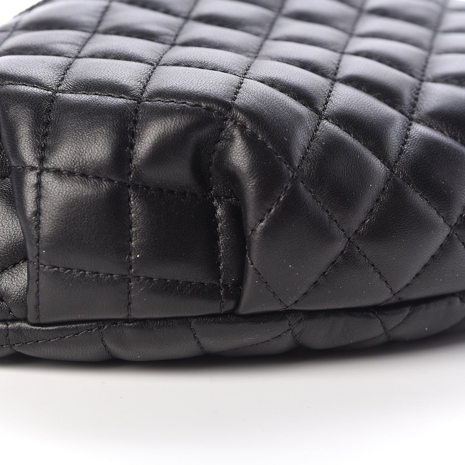 Chanel Lambskin Quilted Banane Waist Bag Fanny Pack Black 8 of 11