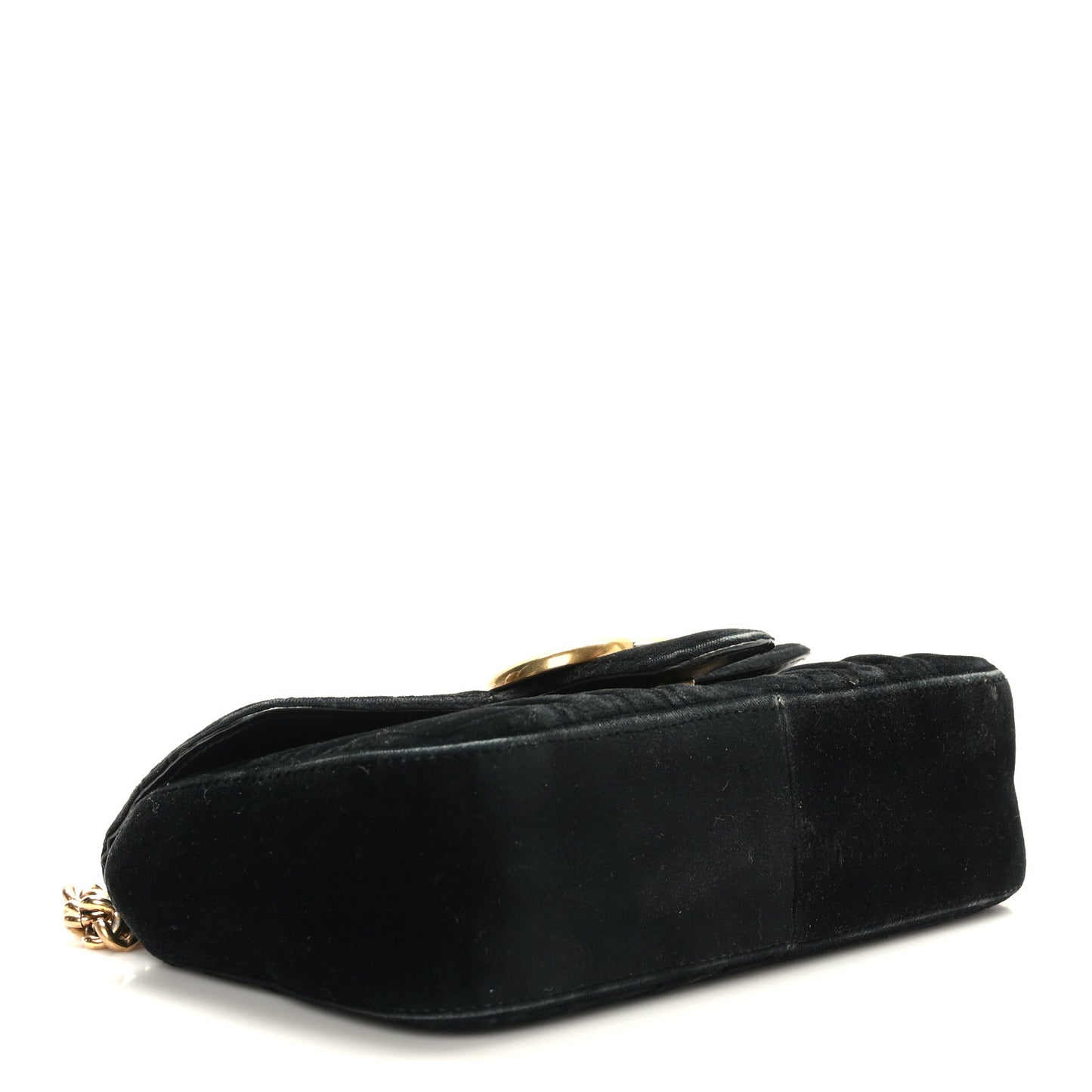 Velvet Matelasse Mini GG Marmont Shoulder Bag Black