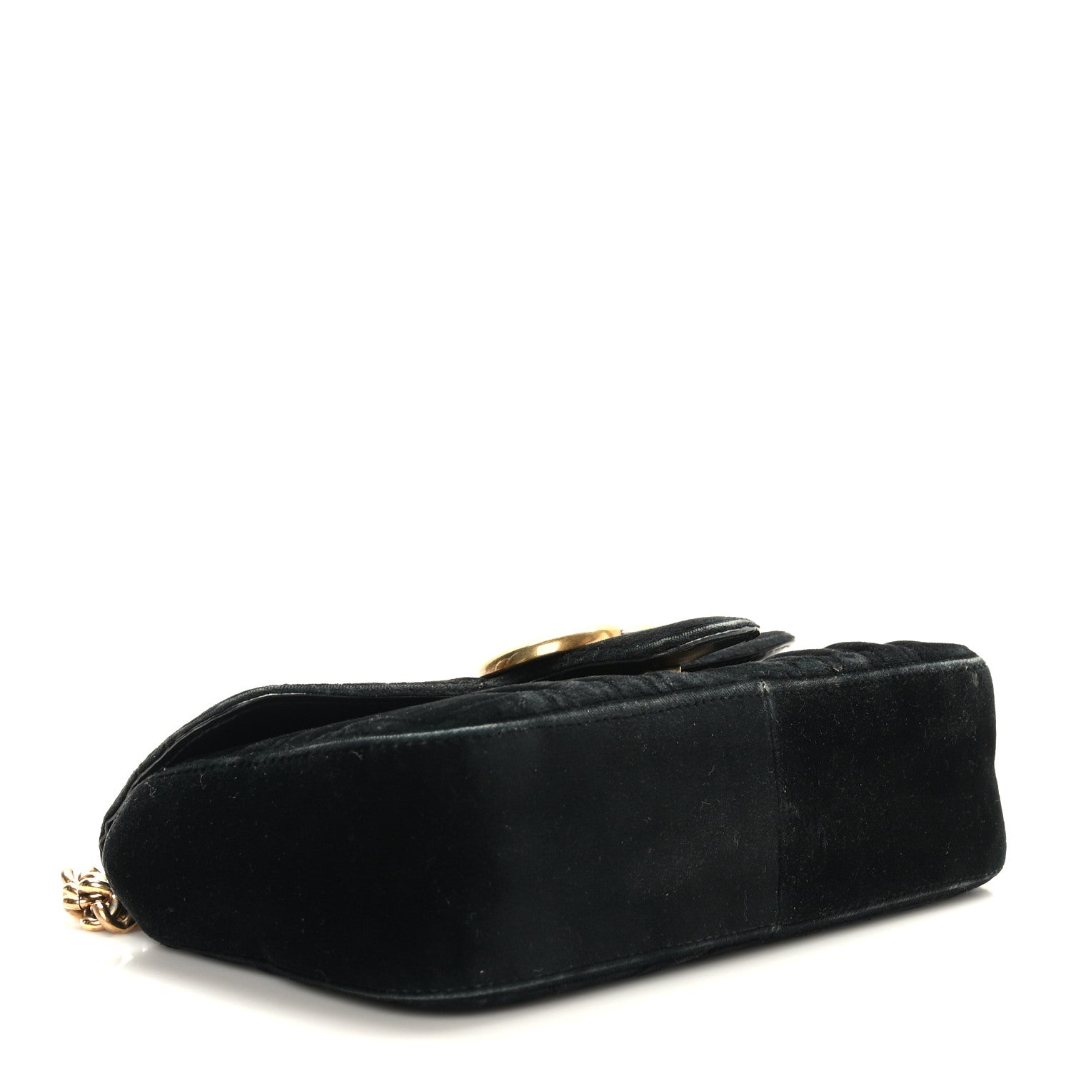 Gucci Velvet Matelasse Mini GG Marmont Shoulder Bag Black 4 of 9