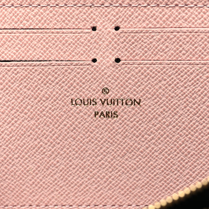 Louis Vuitton Damier Ebene Clemence Wallet Rose Ballerine 6 of 8