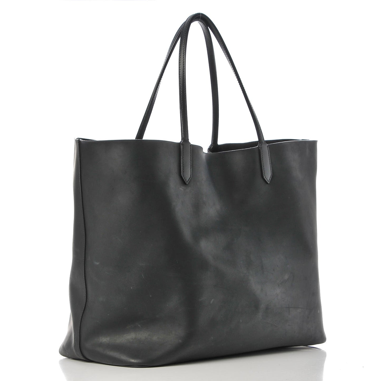 Rubber Effect PVC Large Antigona Tote Black