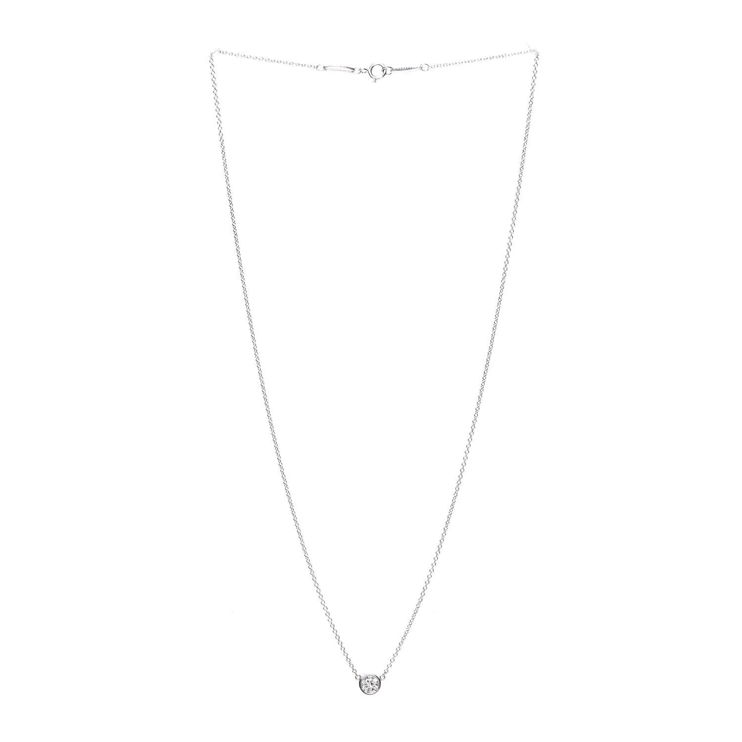 Platinum Diamond .33ct Elsa Peretti Diamonds by the Yard Pendant Necklace