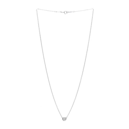 Tiffany Platinum Diamond .33ct Elsa Peretti Diamonds by the Yard Pendant Necklace 3 of 8