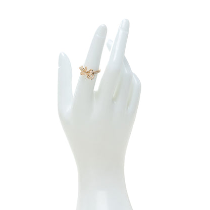 Tiffany 18K Rose Gold Diamond Double Bow Ring 51 5.75 2 of 6