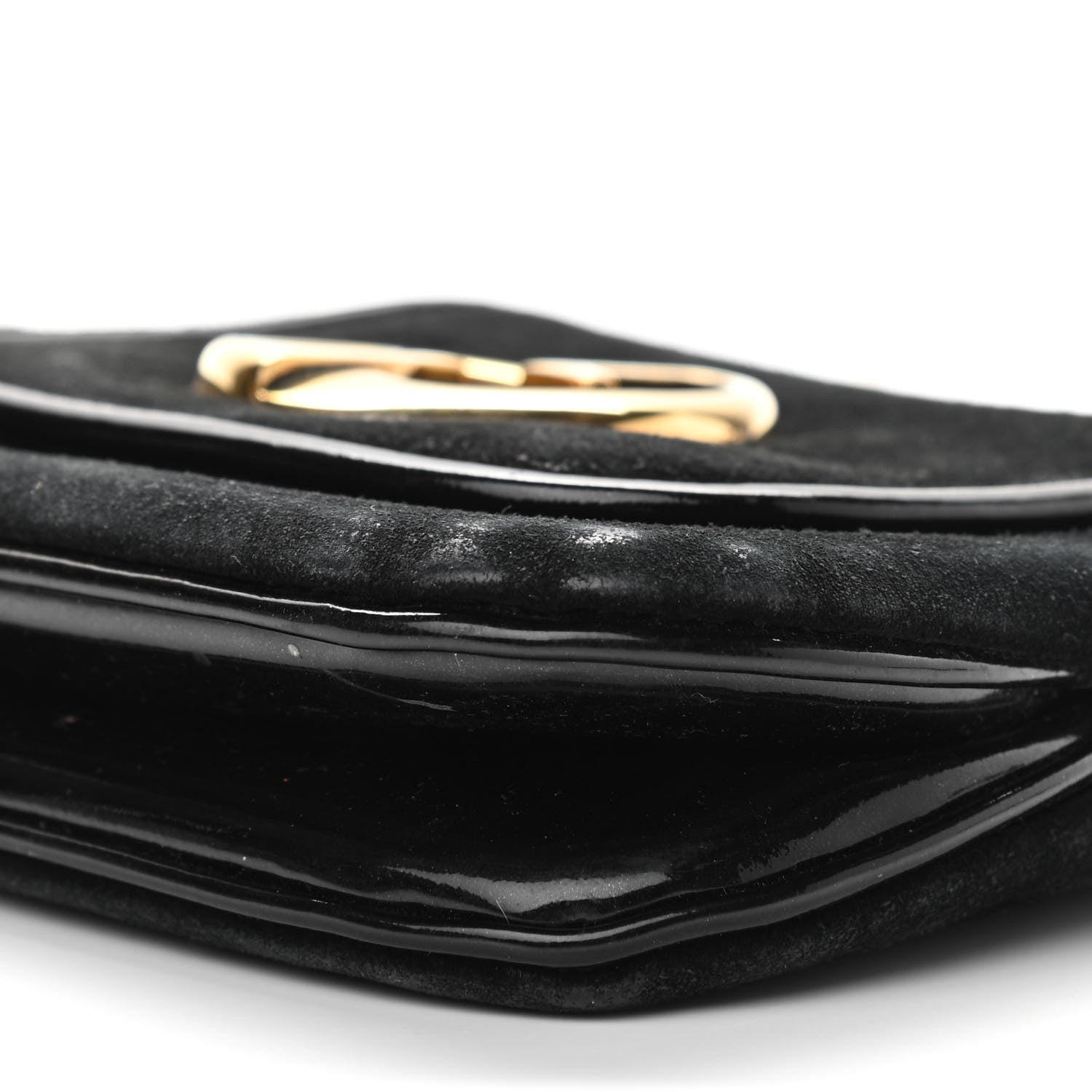 Gucci Suede Small 1973 Chain Shoulder Bag Black 6 of 13