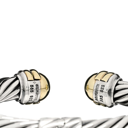 David Yurman Sterling Silver 14K Yellow Gold 10mm Cable Classics Bracelet 3 of 3