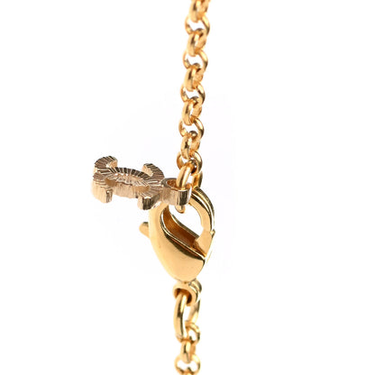 Chanel Metal Resin Crystal Scarab CC Pendant Necklace Gold Black 5 of 7