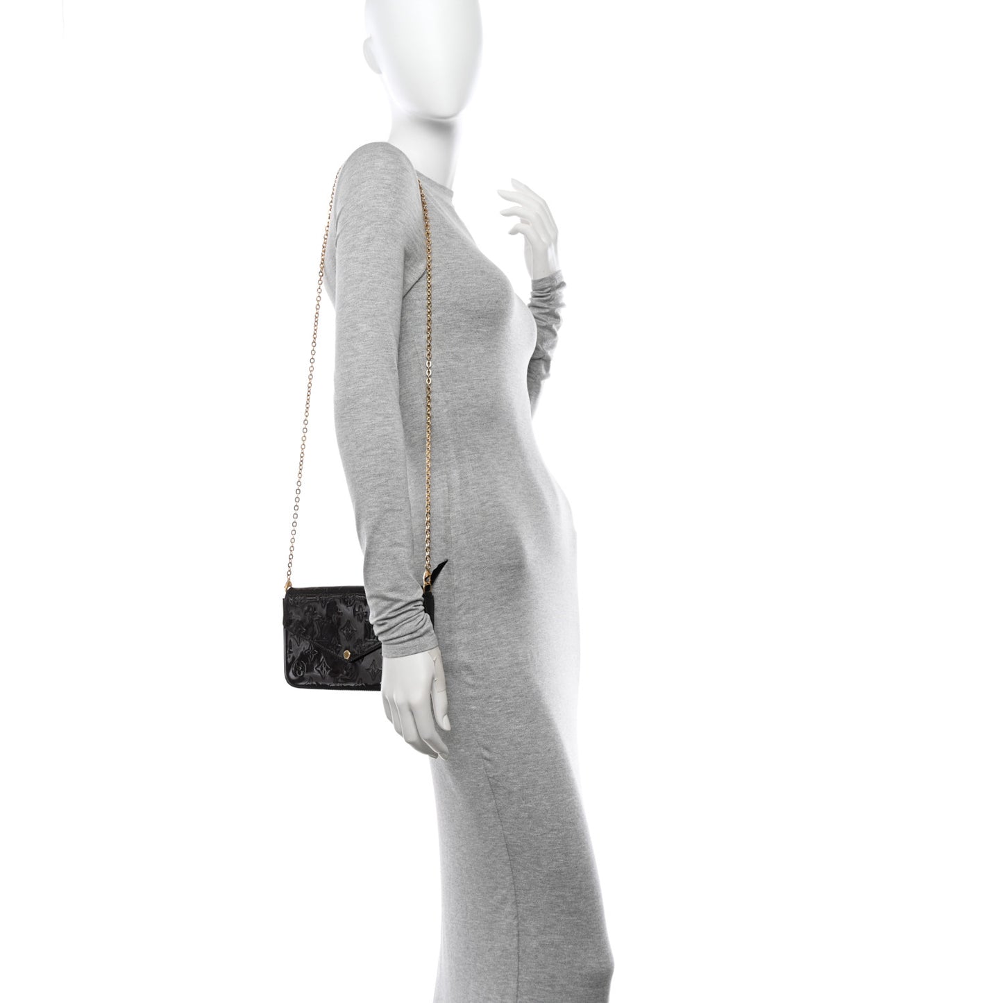 Vernis Pochette Felicie Chain Wallet Amarante